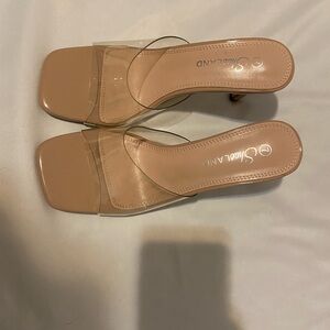 Nude / clear heels size 7 NEW